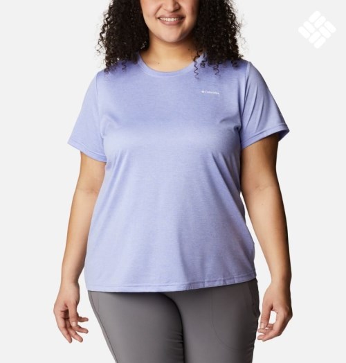 Columbia Hike Kort Sleeve Crew T-skjorte Dame Lavendel | Plus Size 79582O